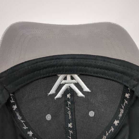 Vortex Snapback Hat Gray One Size Embroidered Logo Colorblock 6 Panel - Picture 8 of 8